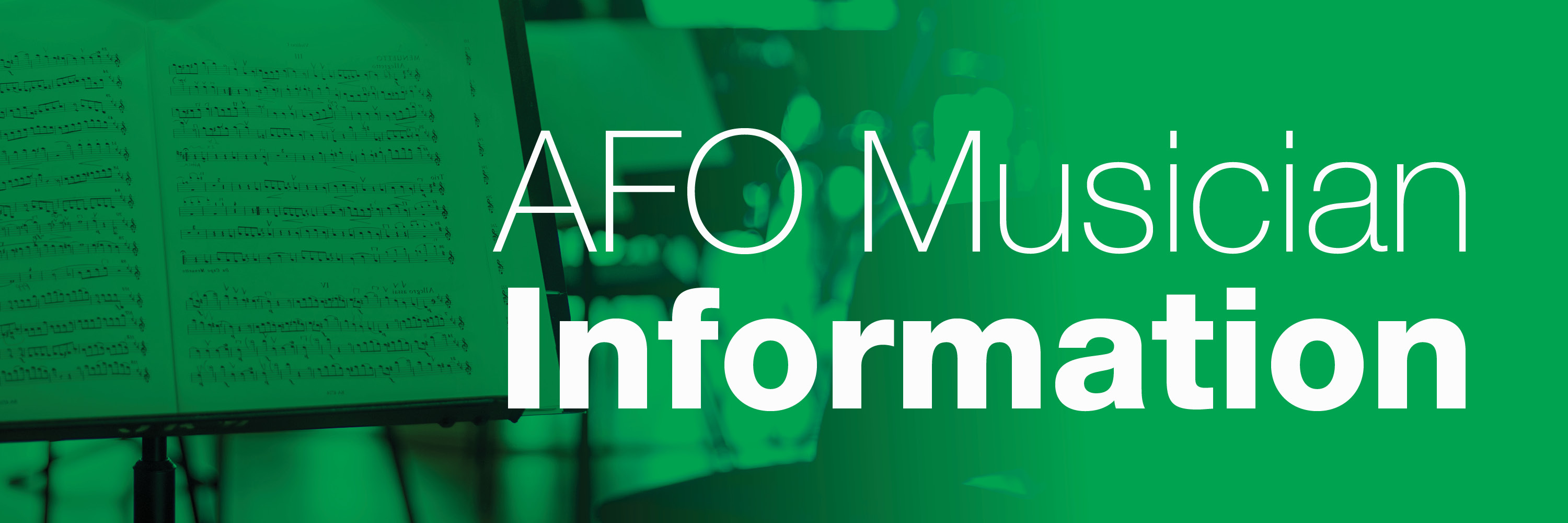 AFO Musician Information 